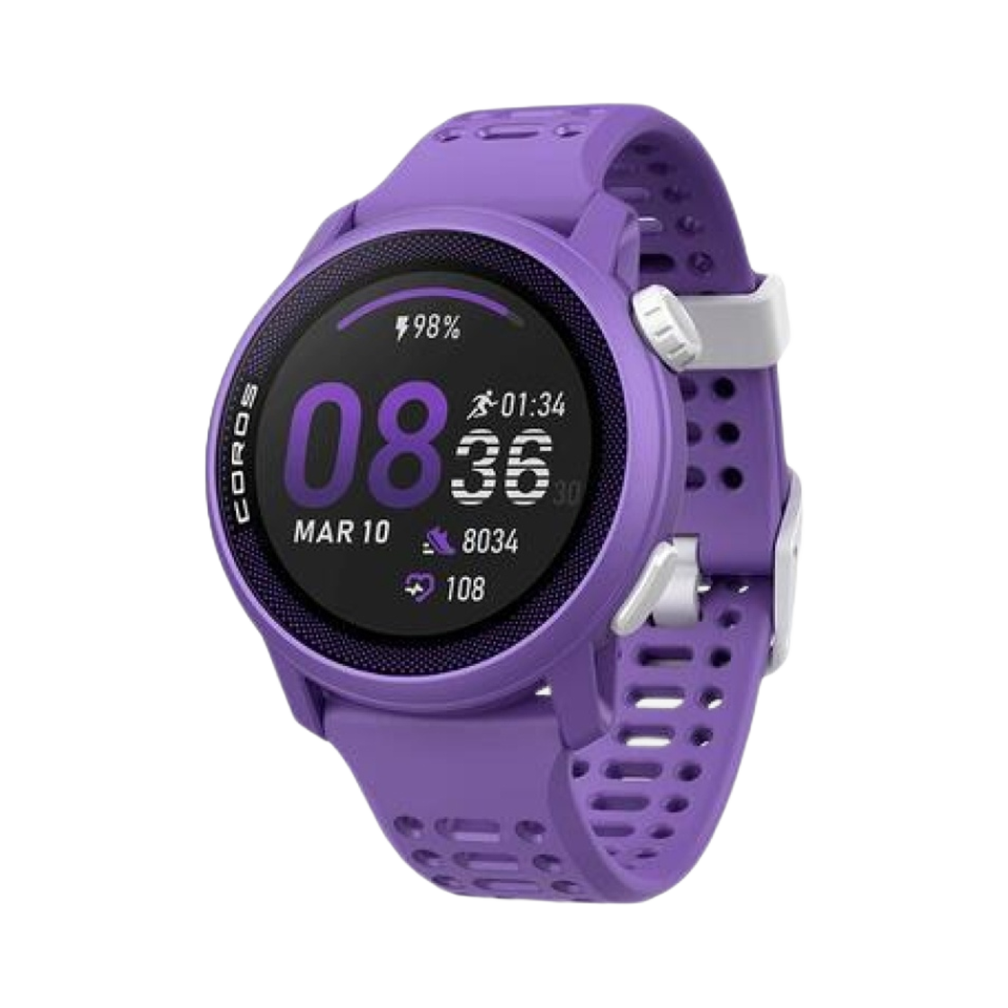 코로스 페이스 3 GPS 스포츠 워치 실리콘 밴드 바이올렛 (국내 정식 발매 제품)(Coros Pace 3 GPS Sport Watch Silicone Band Violet (Korean Ver.))