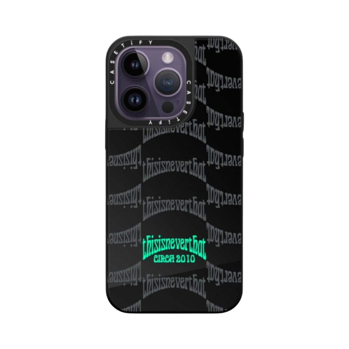 케이스티파이 x 디스이즈네버댓 아이폰 웨이비 맥세이프 미러 케이스 블랙(Casetify x Thisisneverthat iPhone Wavy MagSafe Mirror Case Black) - 2