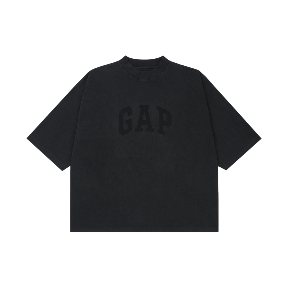이지 갭 엔지니어드 바이 발렌시아가 도브 3/4 슬리브 티셔츠 워시드 블랙(Yeezy Gap Engineered By Balenciaga Dove 3/4 Sleeve T-Shirt Washed Black)