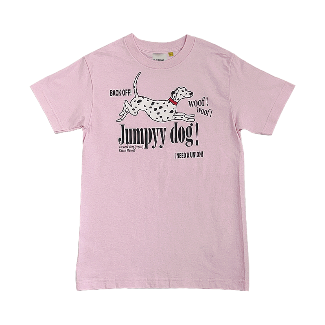 K22N (W) Kasual Manual Jumpyy Dog T-Shirt Pink