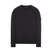 Stone Island 633F3 Ghost Piece Cotton Jersey Crewneck Sweatshirt Black - 22FW