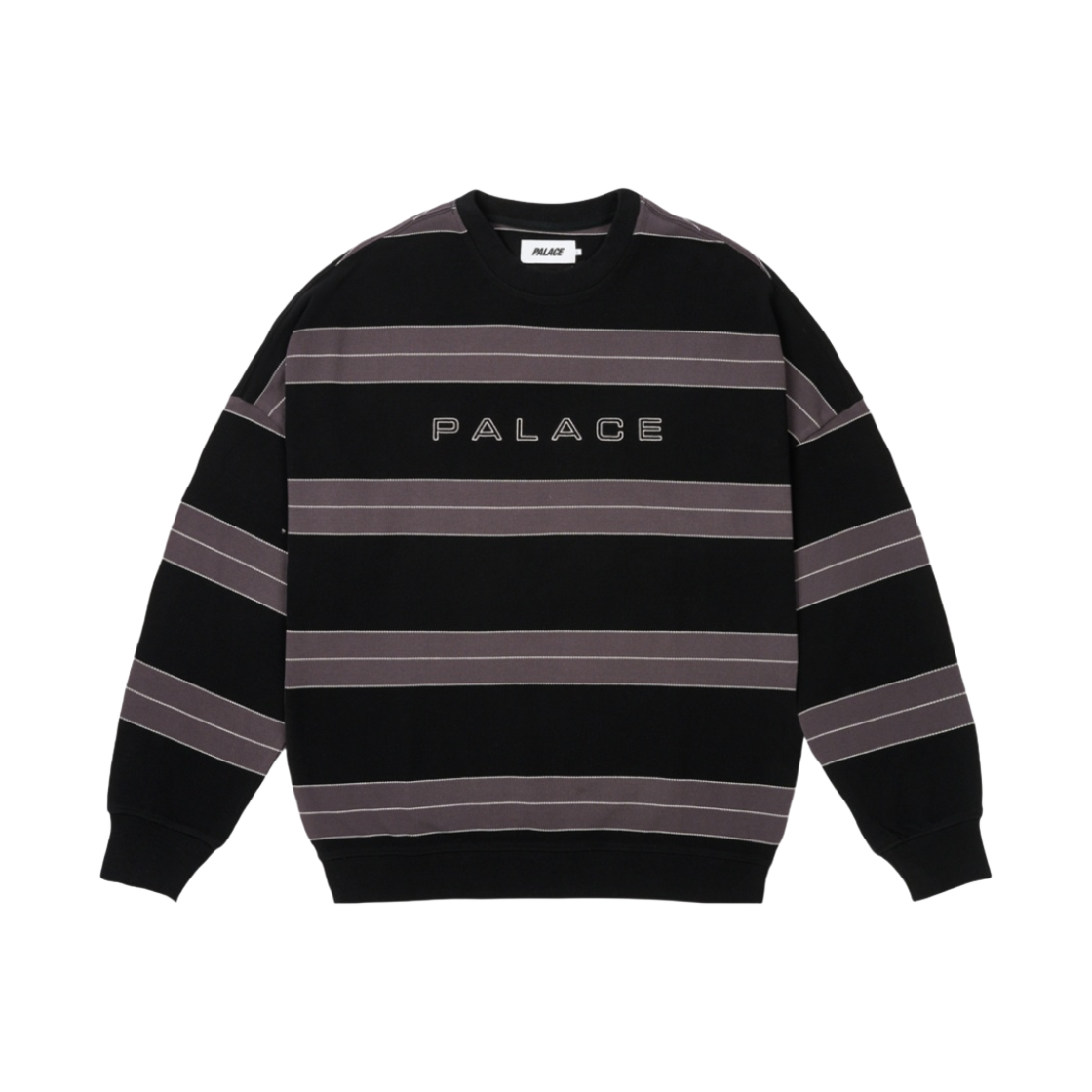 팔라스 릴렉스 스트라이프 크루 블랙 - 24FW