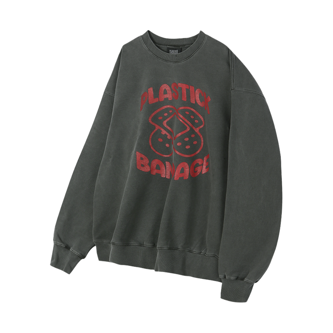 DBCB Plastick Bandage Double Bandage Crew Neck Pigment Black