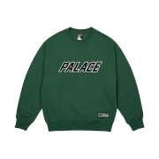 Palace Applique Team Crew Racey Green - 25SS