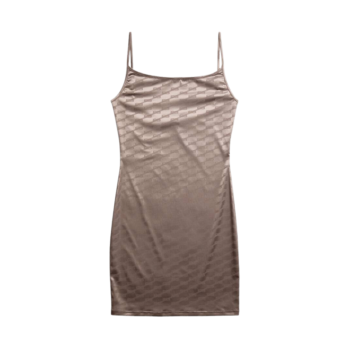 (W) 발렌시아가 BB 모노그램 슬립 드레스 다크 베이지((W) Balenciaga BB Monogram Slip Dress Dark Beige) - 1