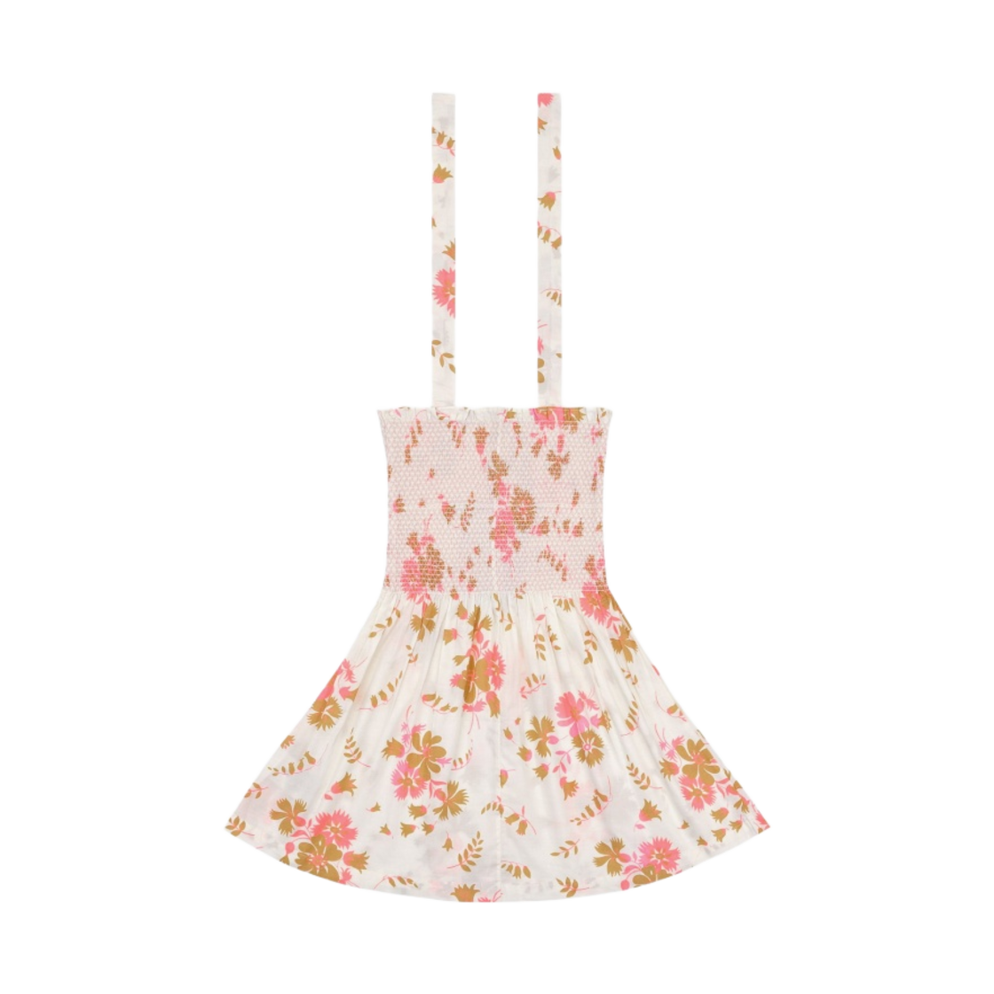 (키즈) 봉주르 다이어리 플루오 커리 부케 스카프 드레스 화이트((Kids) Bonjour Diary Fluo Curry Bouquet Dress with Scarf White) - 2