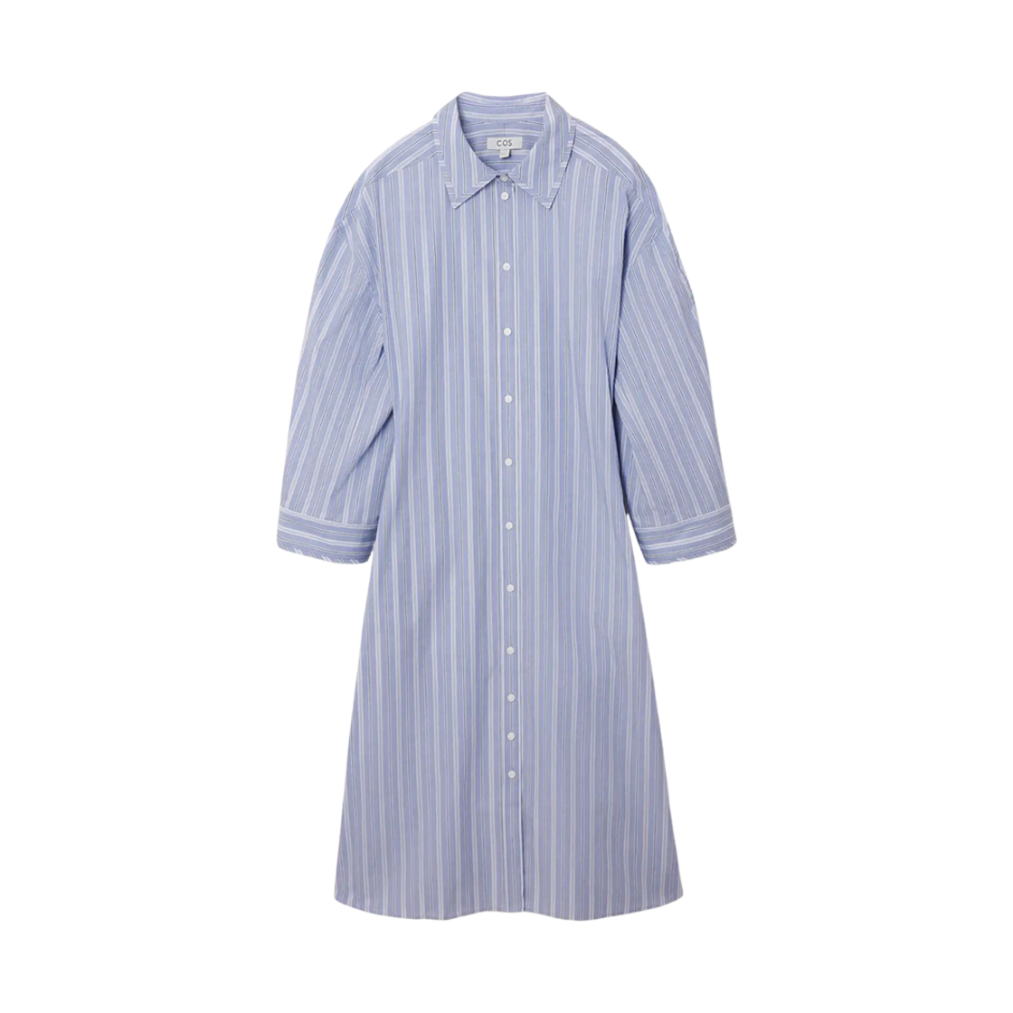 1214125002 (W) COS Pinstriped Shirt Dress Blue