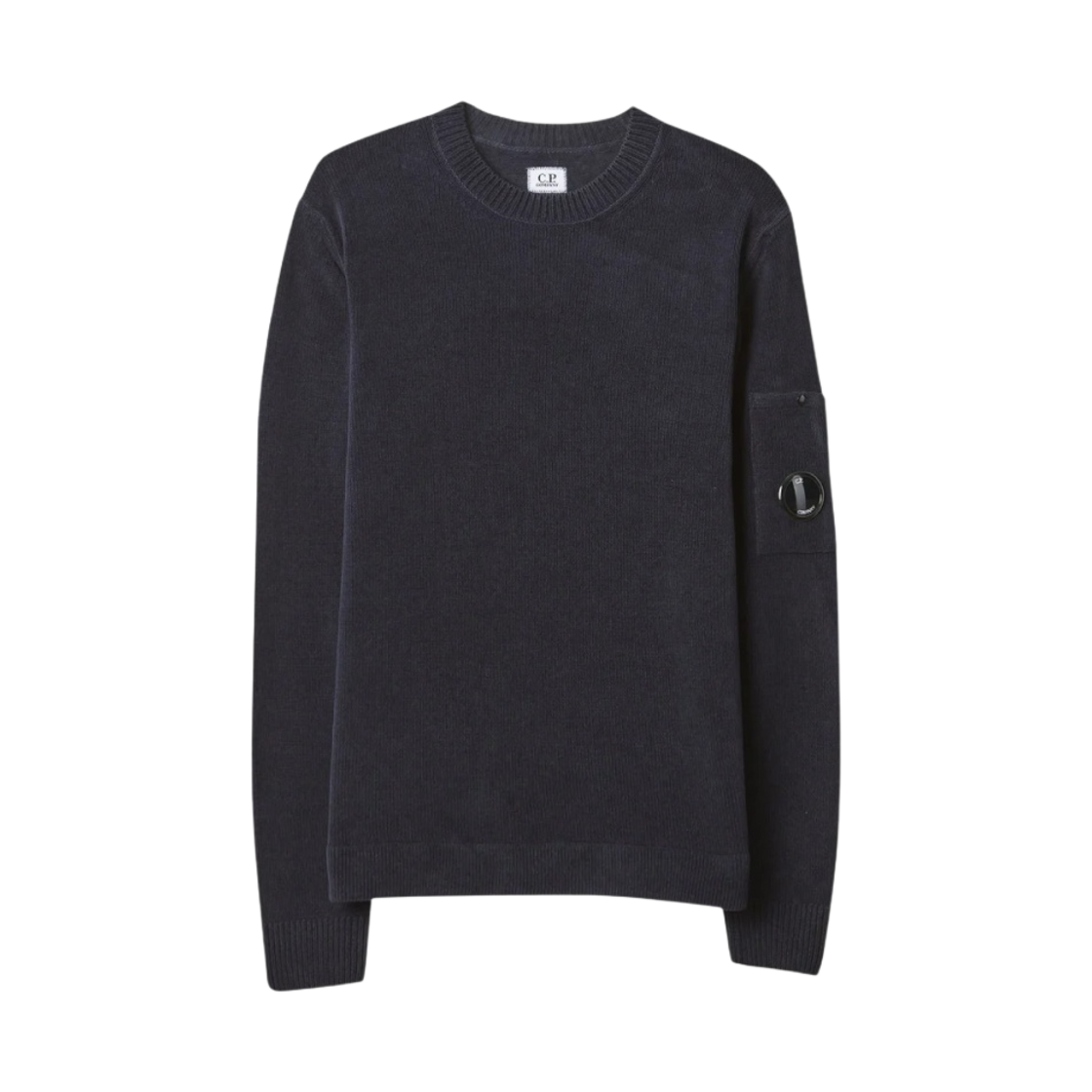 C.P. 컴퍼니 셔닐 코튼 크루넥 니트 네이비 - 23SS(C.P. Company Chenille Cotton Crewneck Knit Navy - 23SS) - 1