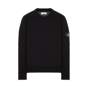 Stone Island 508A3 Lambswool Crewneck Knit Black - 23FW
