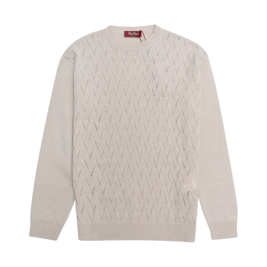 CERTO-001 (W) Max Mara Studio Certo Wool Sweater Beige