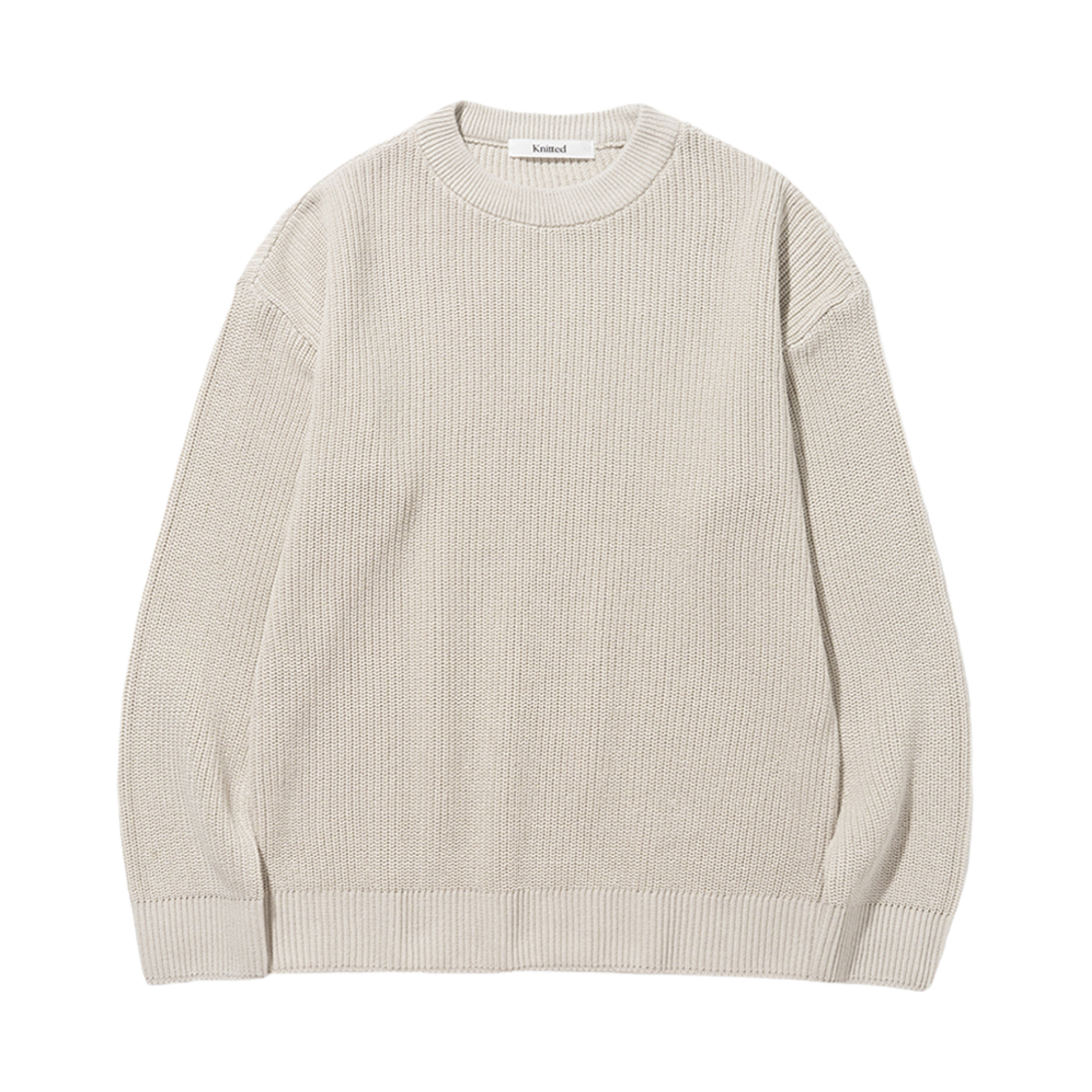 니티드 소프트코튼 드랍숄더 와플 니트 스위스