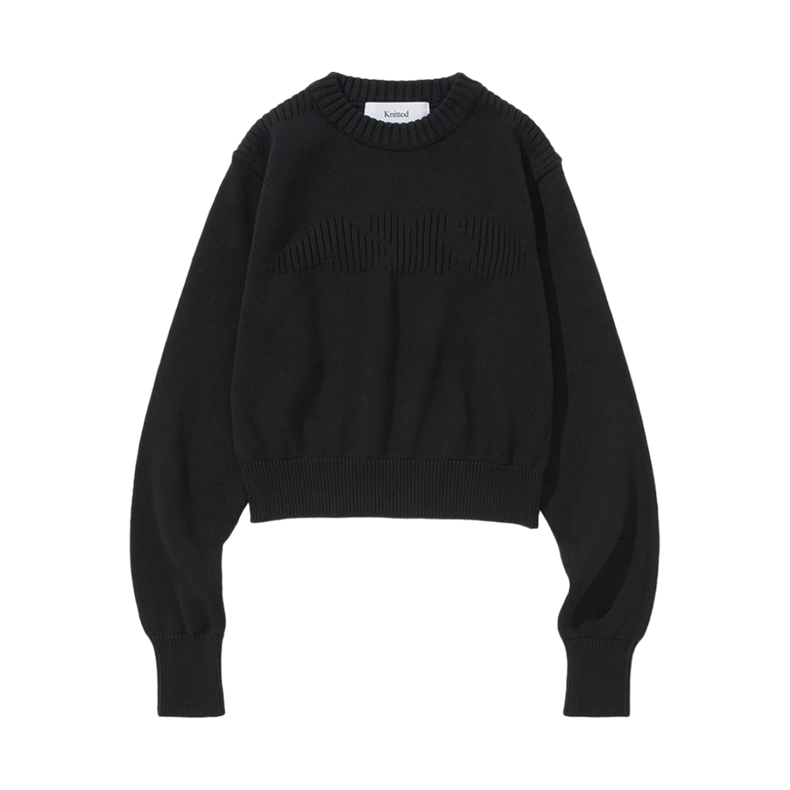 니티드 미니멀 AND 라운드 니트 우먼 블랙