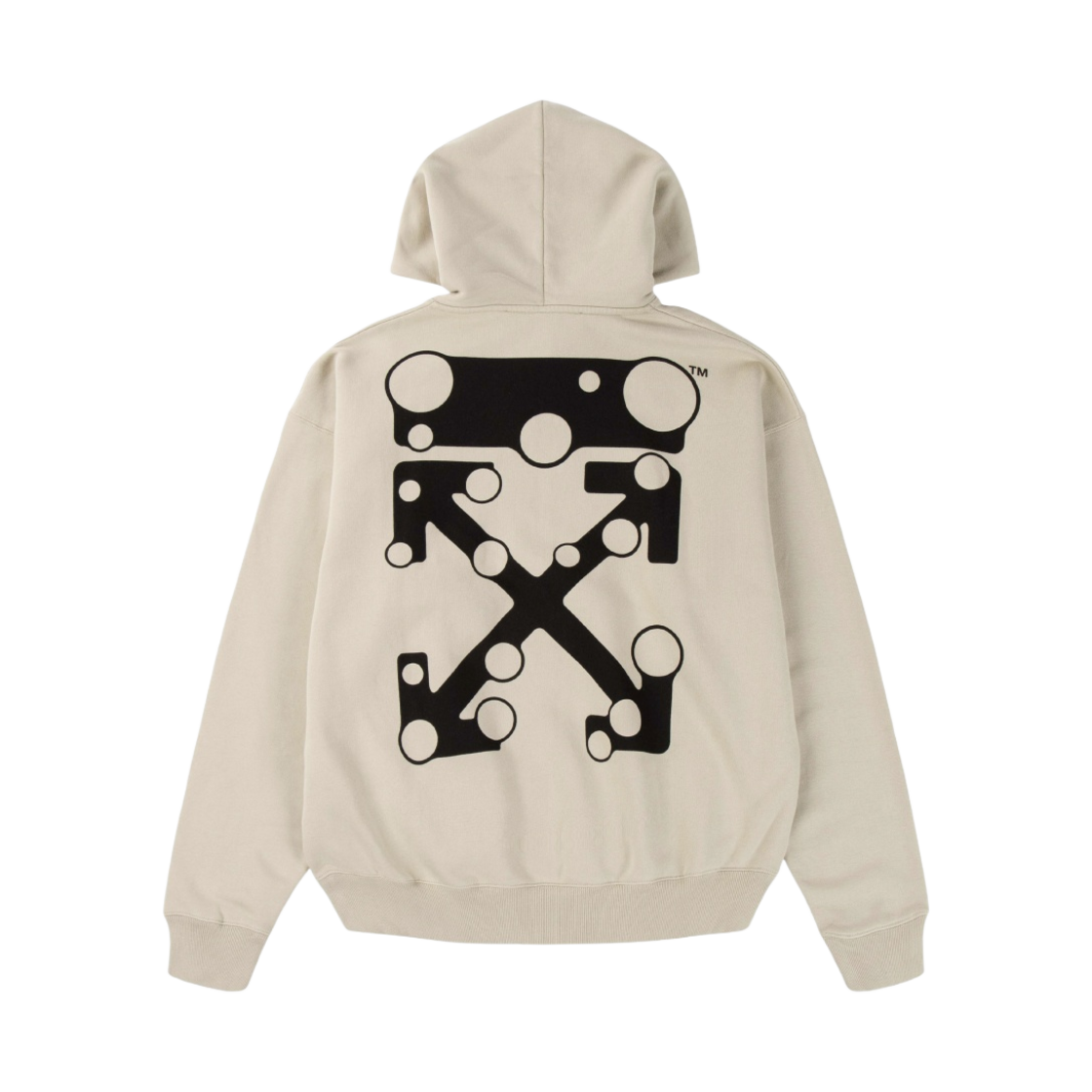 오프화이트 버블 애로우 스케이트 후드 베이지(Off-White Bubble Arrow Skate Hoodie Beige) - 1