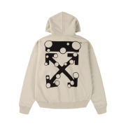 Off-White Bubble Arrow Skate Hoodie Beige