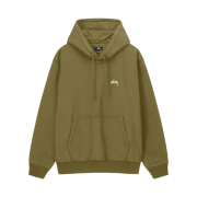 Stussy Stock Logo Hoodie Olive