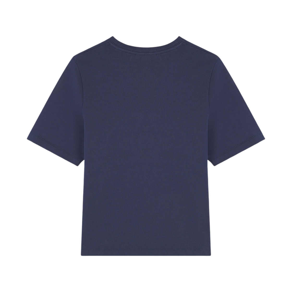 (W) 메종 키츠네 볼드 폭스 헤드 패치 컴포트 티셔츠 잉크 블루((W) Maison Kitsune Bold Fox Head Patch Comfort T-Shirt Ink Blue) - 2