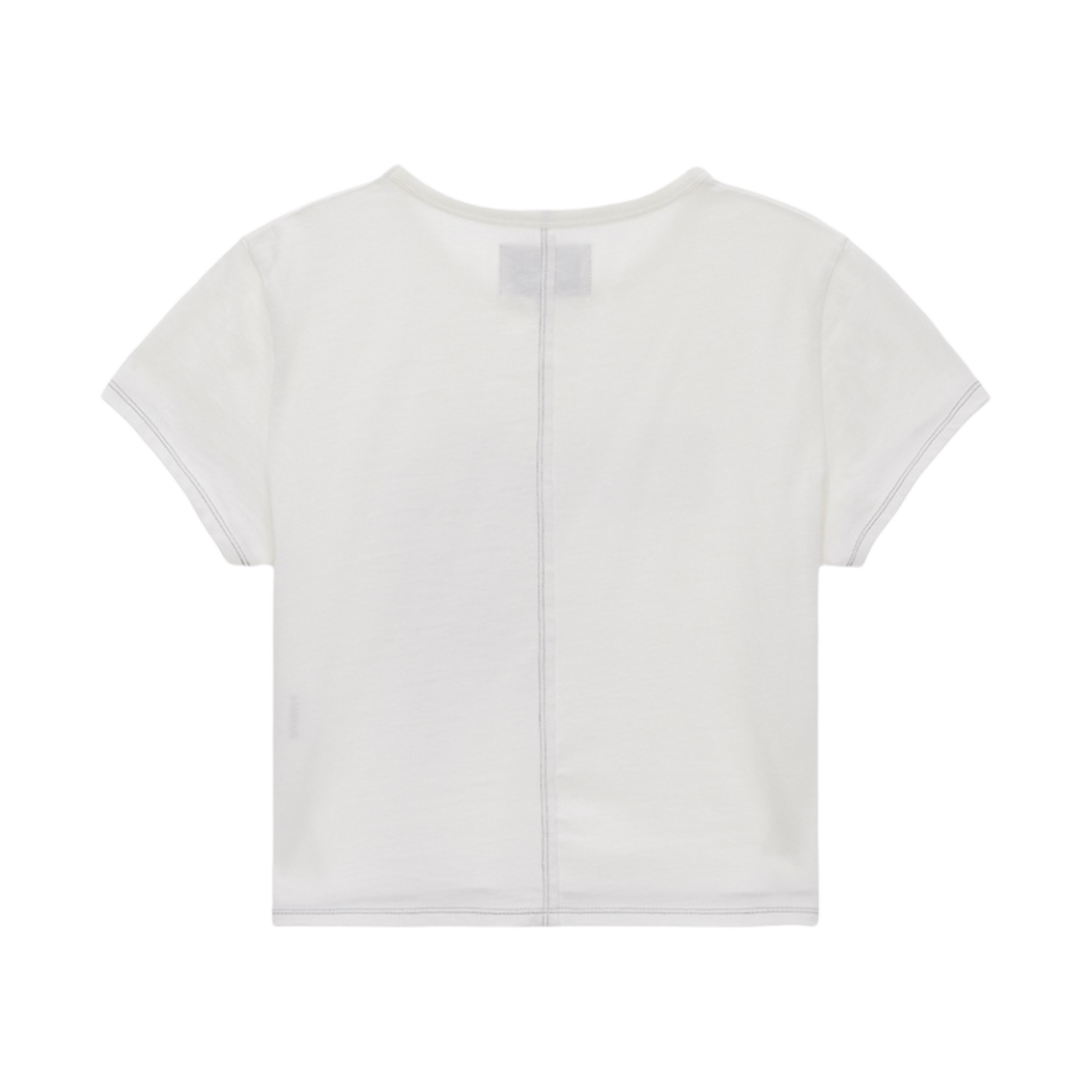(W) 마뗑킴 쉐이드 로고 크롭 탑 화이트((W) Matin Kim Shade Logo Crop Top White) - 2