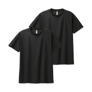 Glimmer Dry Round T-Shirt Black (2Pack)