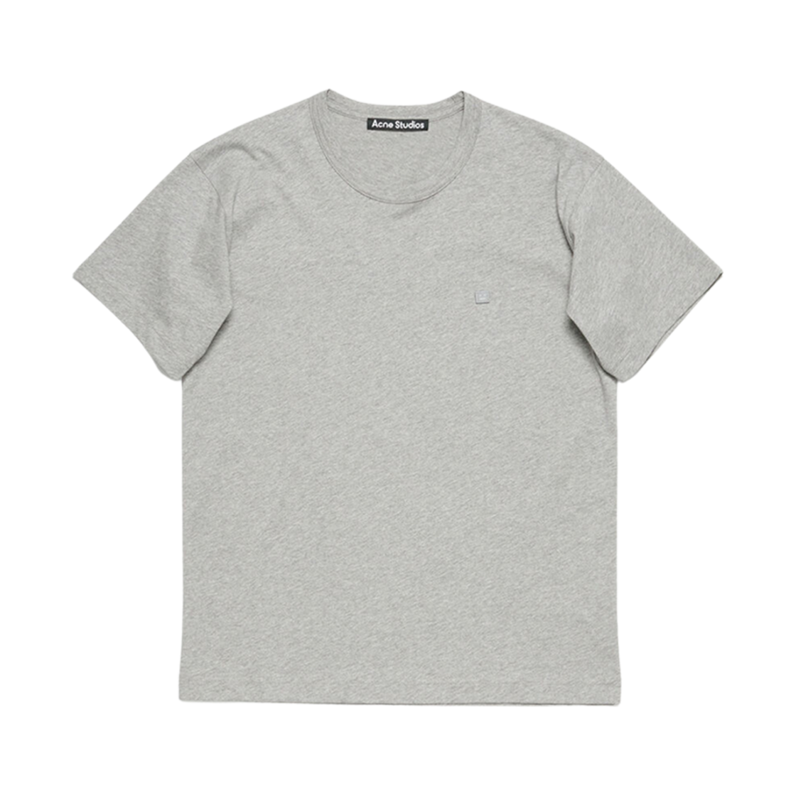 CL0290-X92 Acne Studios Regular Fit Crew Neck T-Shirt Light Grey Melange