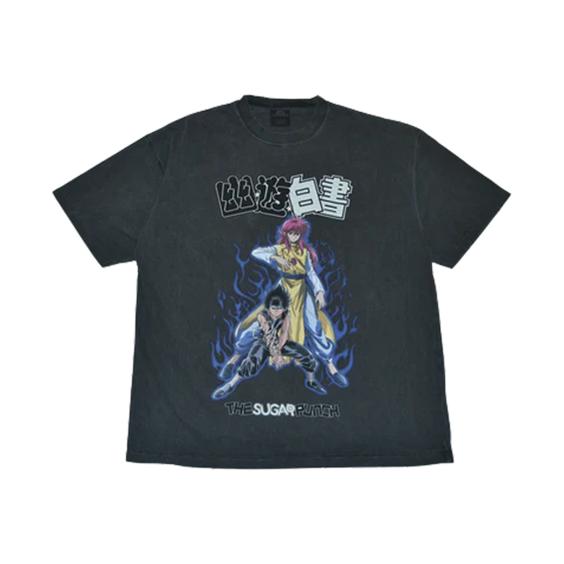 TYUM24AM003 Sugar Punch Yuyouhakusho S/S T-Shirt Kurama Hiei Black