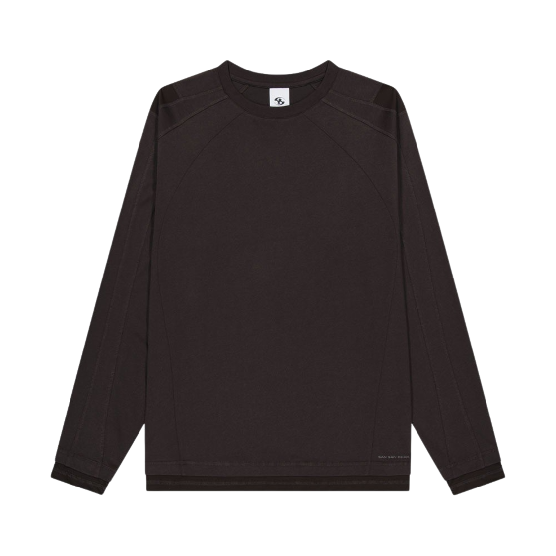 산산기어 메쉬 패널드 롱 슬리브 다크 브라운