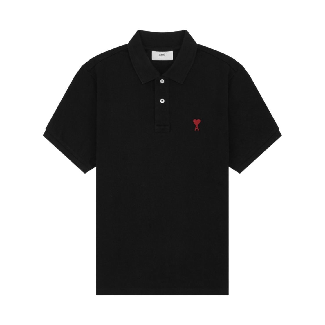 아미 스몰 하트 로고 폴로 셔츠 블랙(AMI de Coeur Polo Shirt Black)