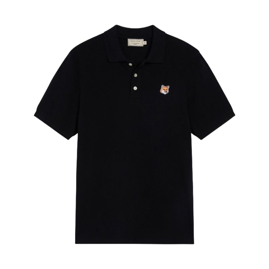 메종 키츠네 폭스 헤드 패치 클래식 폴로 블랙(Maison Kitsune Fox Head Patch Classic Polo Black)