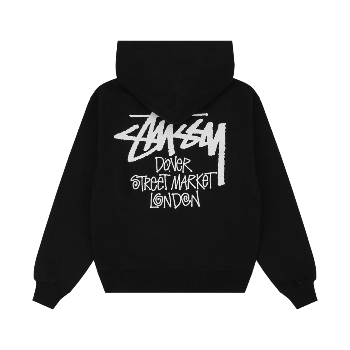스투시 스탁 도버 스트리트 마켓 런던 후드 집업 블랙 2023(Stussy Stock DSM London Zip Hoodie Black 2023) - 2