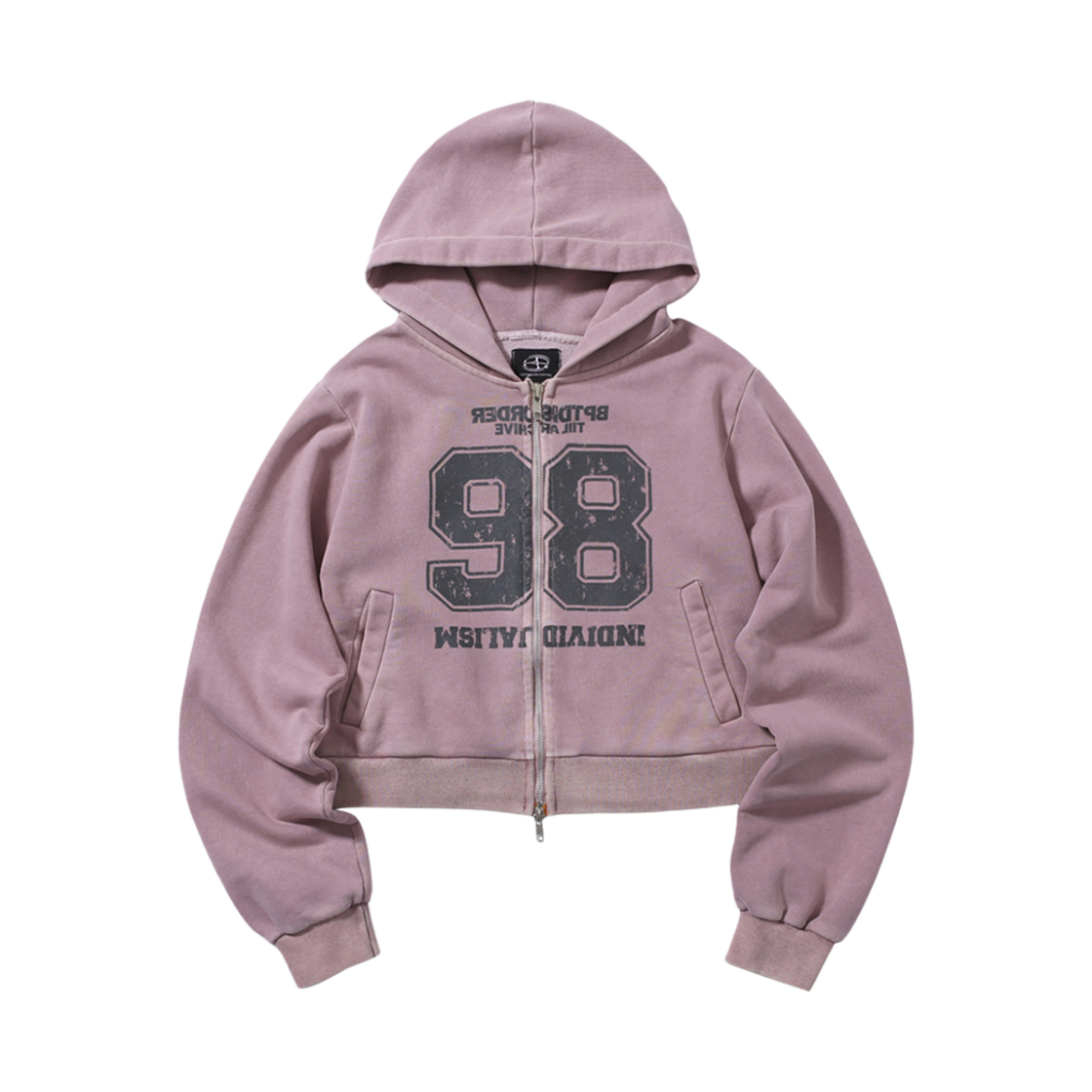 비피투디스오더 OG 피그먼트 97/98 크롭 후드집업 딥 핑크(BP2DISORDER OG Pigmented 97/98 Crop Hood Zipup Deep Pink)