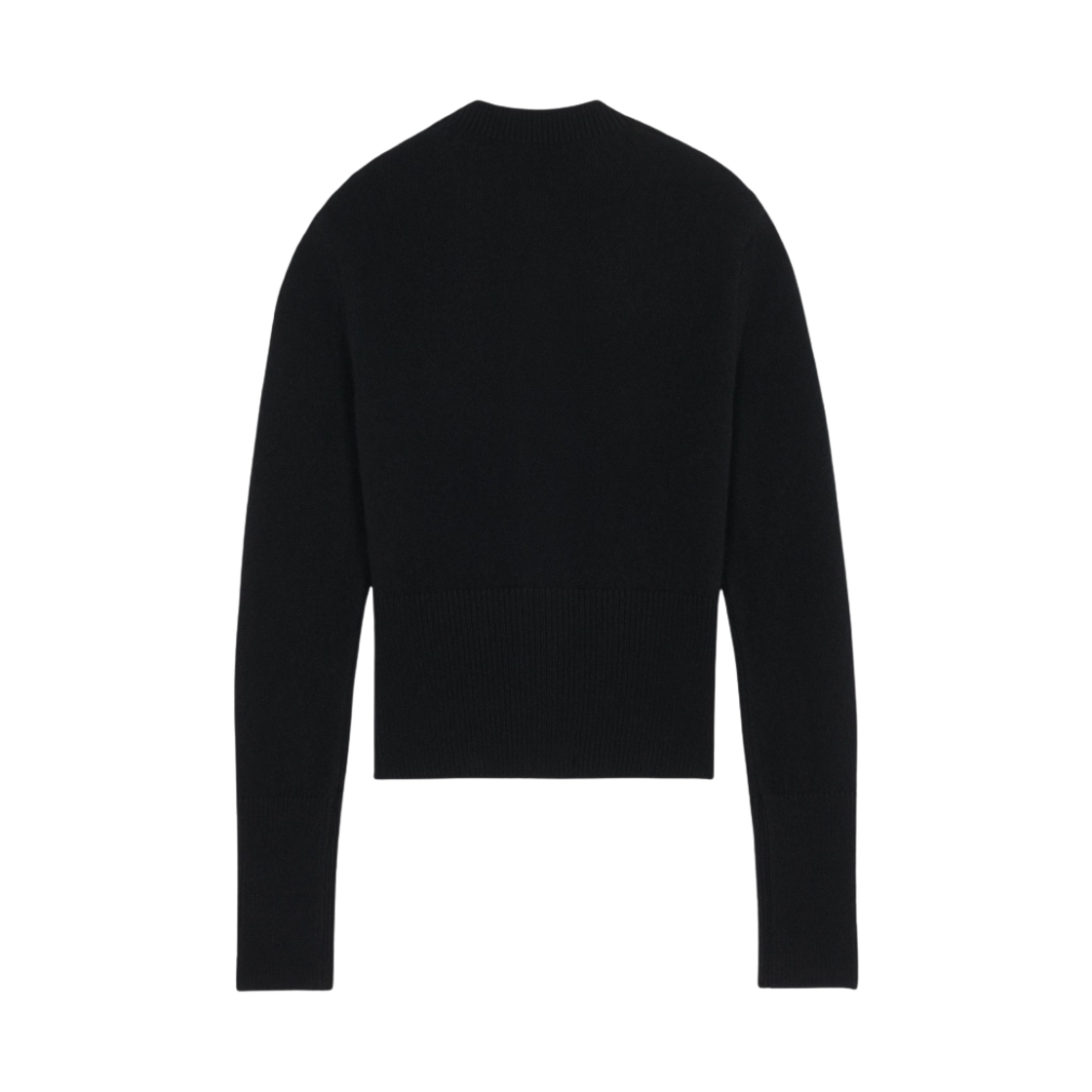 (W) 메종 키츠네 베이비 폭스 패치 라운드넥 피티드 가디건 블랙((W) Maison Kitsune Baby Fox Patch R-Neck Fitted Cardigan Black) - 2