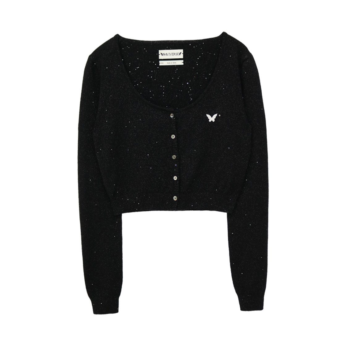 나비버스 나비 트윙클 가디건 블랙(NAVIVERSE Navi Twinkle Cardigan Black)
