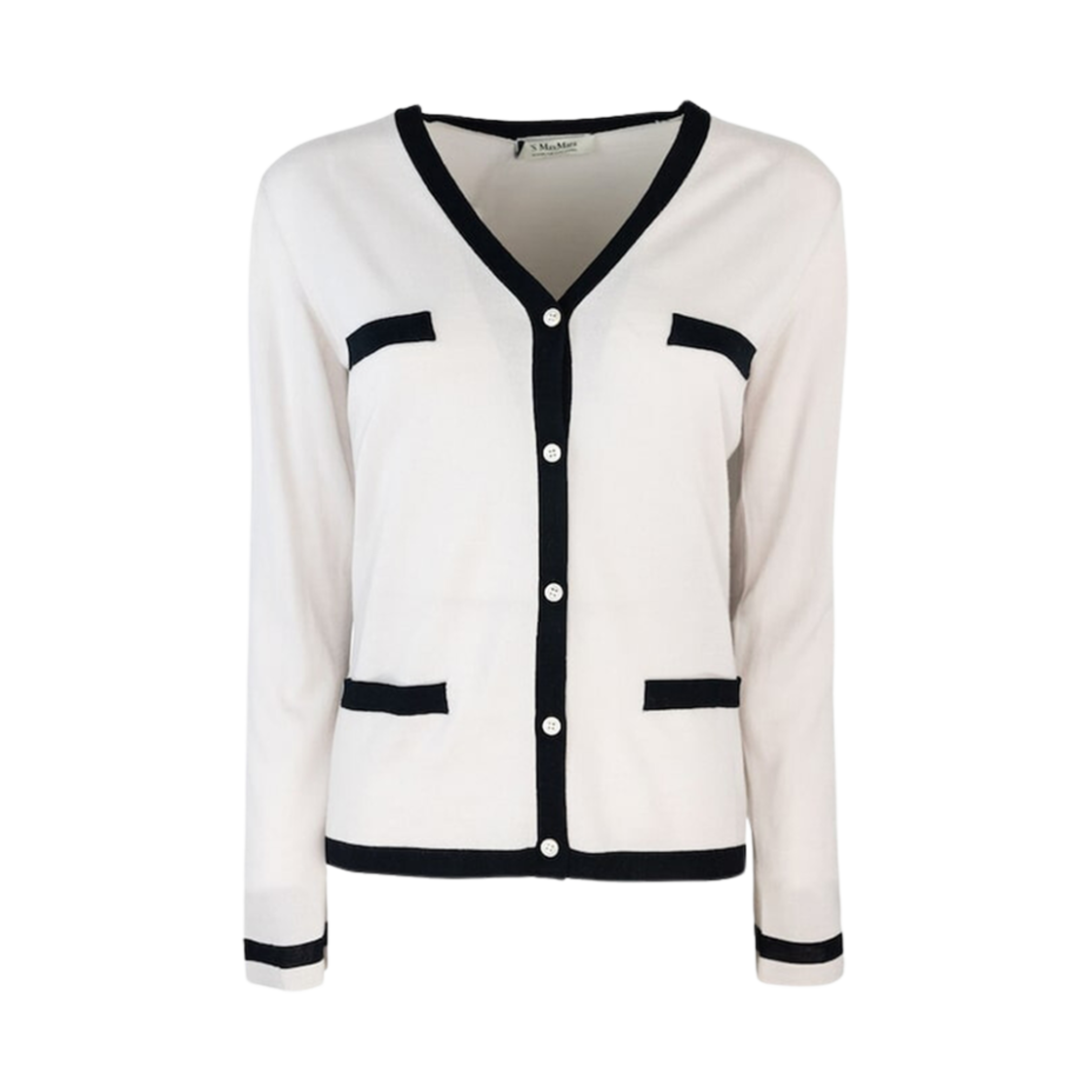 KENYA-013 (W) S Max Mara Kenya Virgin Wool Cardigan Ecru