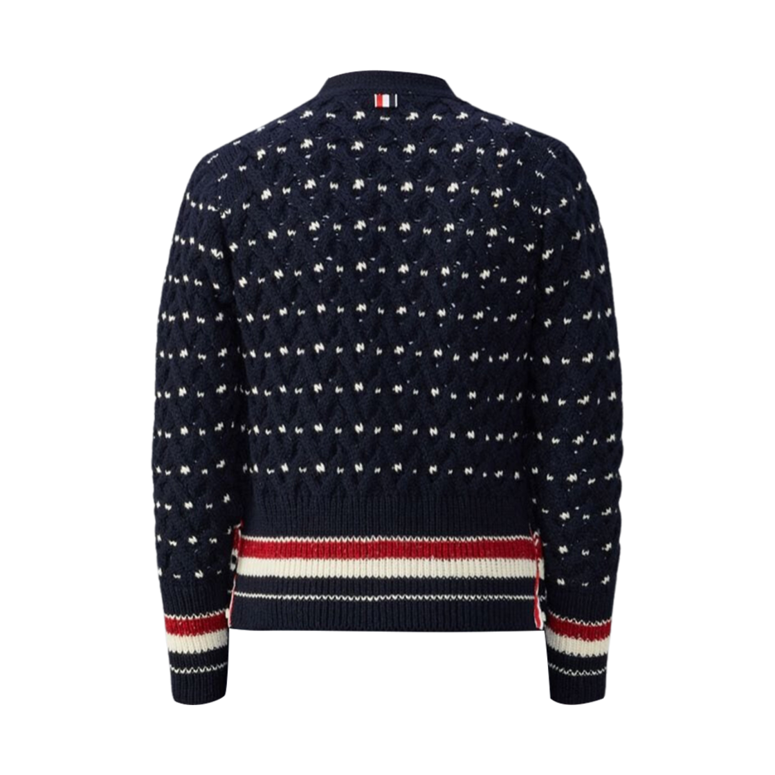 톰브라운 도네갈 케이블 클래식 가디건 네이비(Thom Browne Donegal Cable Classic Cardigan Navy) - 2