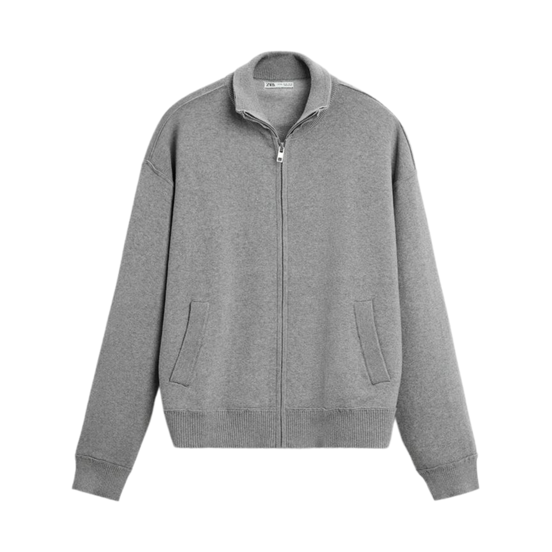 자라 언밸런스 스티치 니트 자켓 그레이(Zara Unbalance Stitch Knit Jacket Grey)