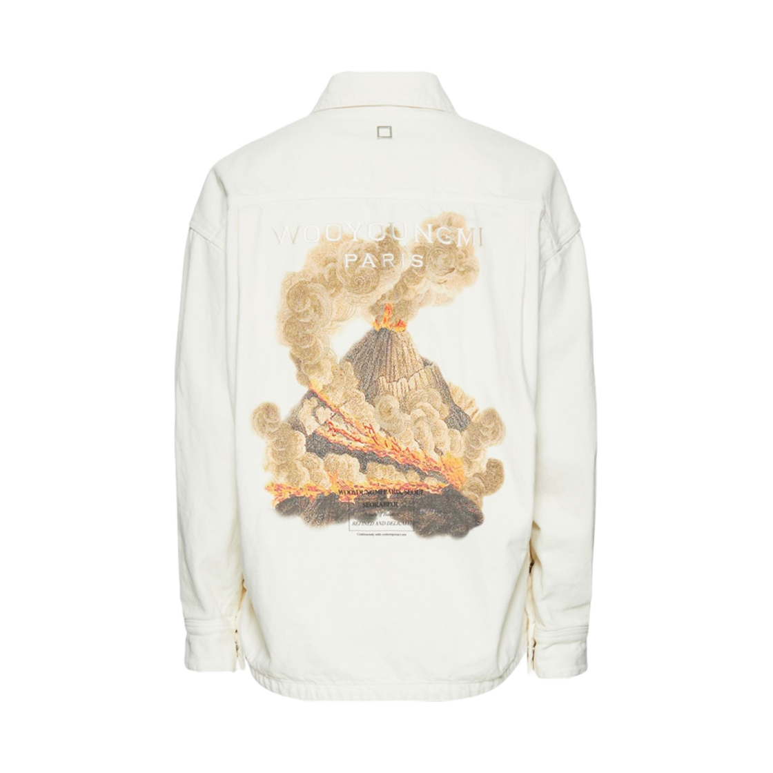W233SH15866I Wooyoungmi Volcano Denim Shirt Ivory - 23FW