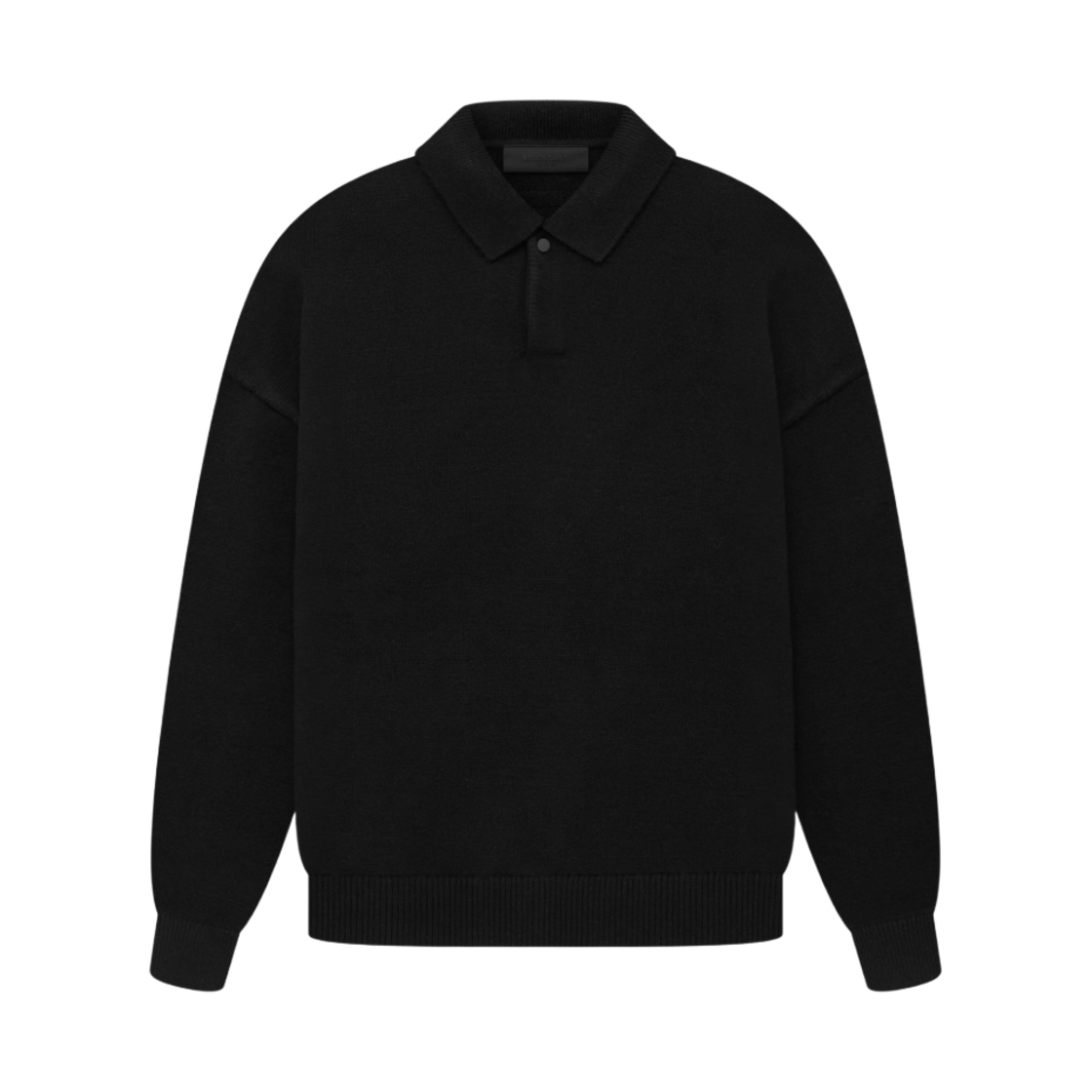 에센셜 더 블랙 컬렉션 니트 폴로 블랙 - 23SS(Essentials The Black Collection Knit Polo Black - 23SS)