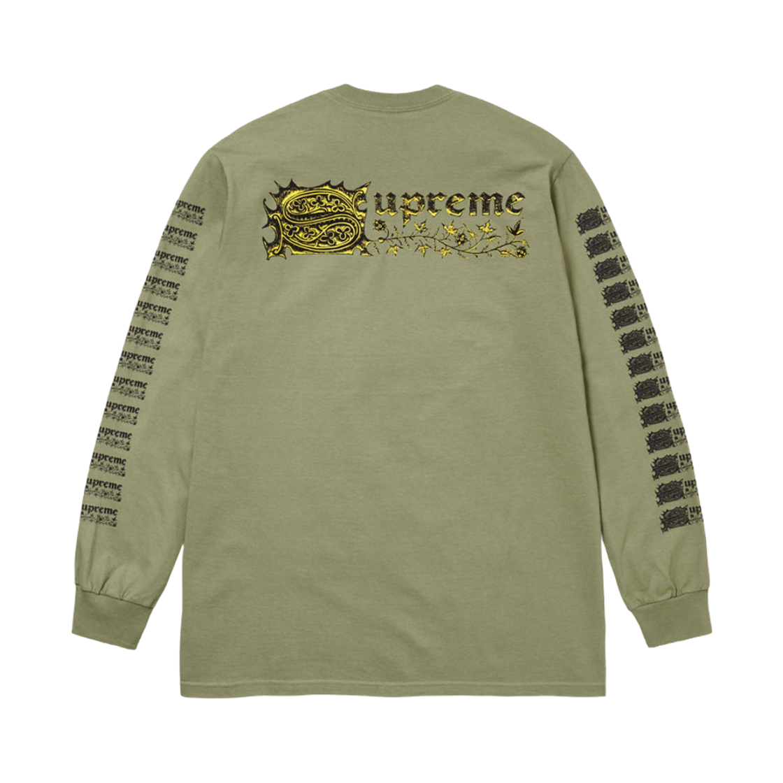 せ*じ様 Supreme オリーブ ロングTシャツ Mサイズ せ*じ様