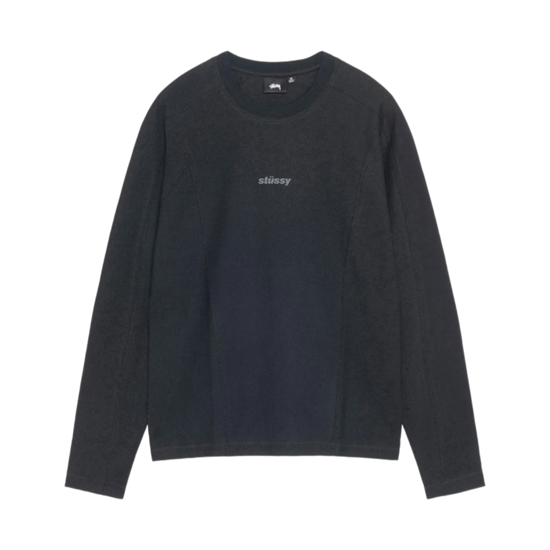 스투시 웨이브 저지 크루 블랙(Stussy Wave Jersey Crew Black)