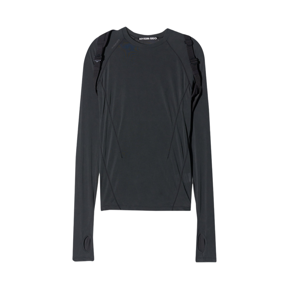 (W) 혜인 서 피티드 탑 w/ 백스트랩 블랙((W) Hyein Seo Fitted Top w/ Backstrap Black)