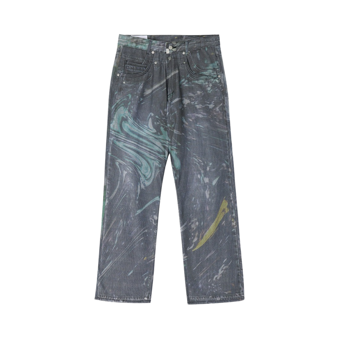 타이핑 미스테이크 디지털 워시드 데님 팬츠 블랙 - 22FW(Typing Mistake Digital Washed Denim Pants Black - 22FW)
