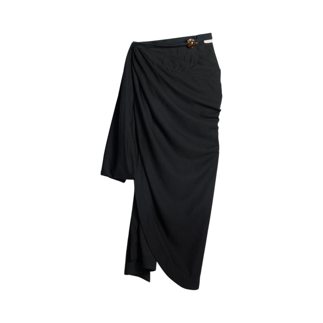 (W) 자크뮈스 라 쥬프 아바나다 베디드 사롱 스커트 블랙((W) Jacquemus La Jupe Abanada Beaded Sarong Skirt Black) - 1