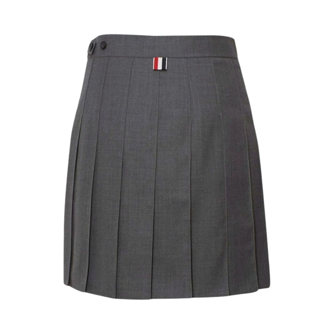 (W) 톰브라운 슈퍼 120수 스쿨 유니폼 드롭백 플리츠 미니 스커트 미디움 그레이((W) Thom Browne Super 120S Twill Dropped Back Pleated School Uniform Mini Skirt Medium Grey) - 3