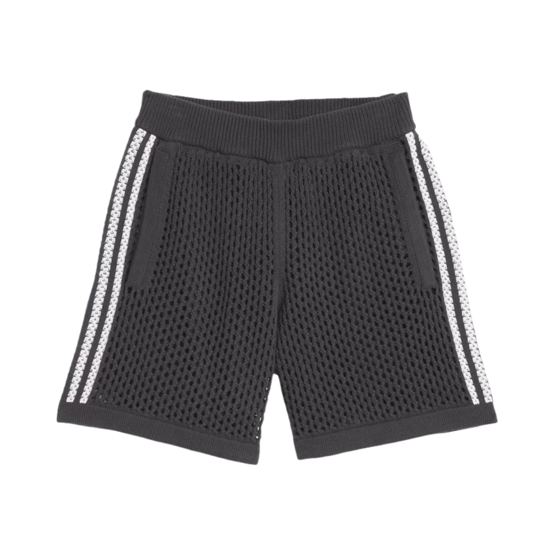 아디다스 x 클랏 크로셰 쇼츠 카본 - KR 사이즈(Adidas x Clot Crochet Shorts Carbon - KR Sizing)