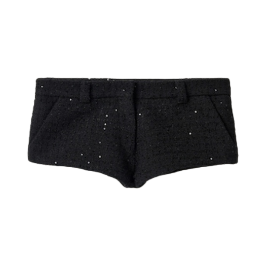 (W) Miu Miu Boucle Shorts Black