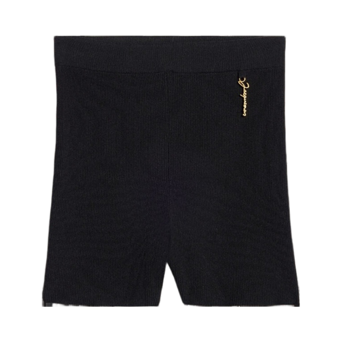 (W) 자크뮈스 르 숏 프랄루 참 로고 니트 쇼츠 블랙((W) Jacquemus Le Short Pralu Charm Logo Knit Shorts Black) - 1