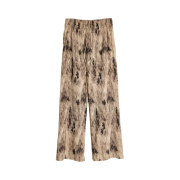 Enor Women Smudge Velour Banding Pants Beige