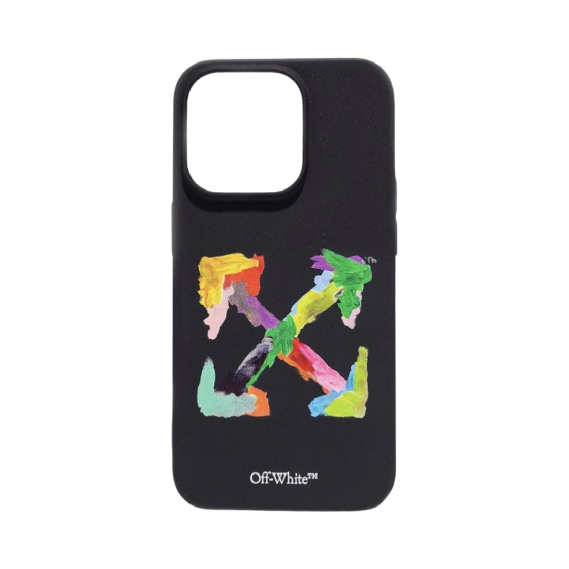 OWPA058S23PLA0021084 Off-White Brushstroke iPhone 14 Case Black