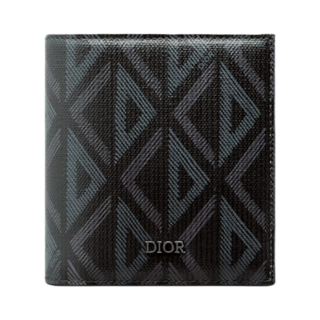 디올 컴팩트 버티컬 지갑 블랙 CD 다이아몬드 캔버스(Dior Compact Vertical Wallet Black CD Diamond Canvas) - 1