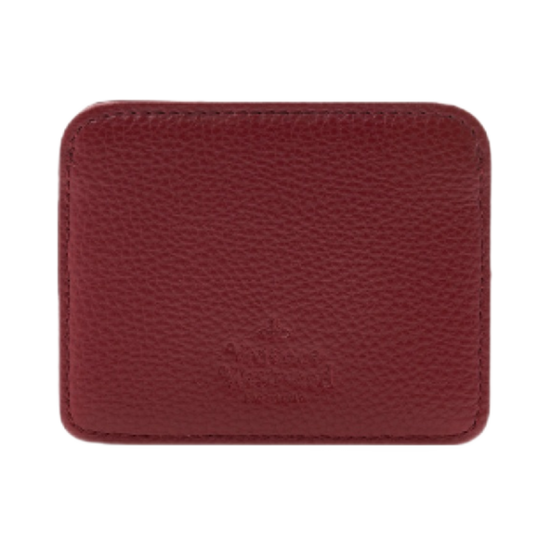 비비안 웨스트우드 리비건 그레인 하프 문 카드 홀더 레드