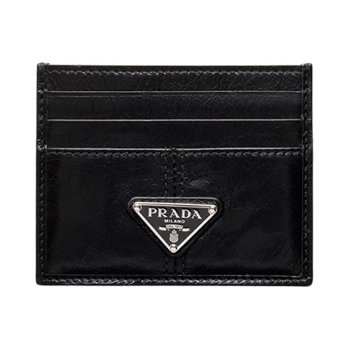 프라다 레더 카드 홀더 블랙(Prada Leather Card Holder Black)